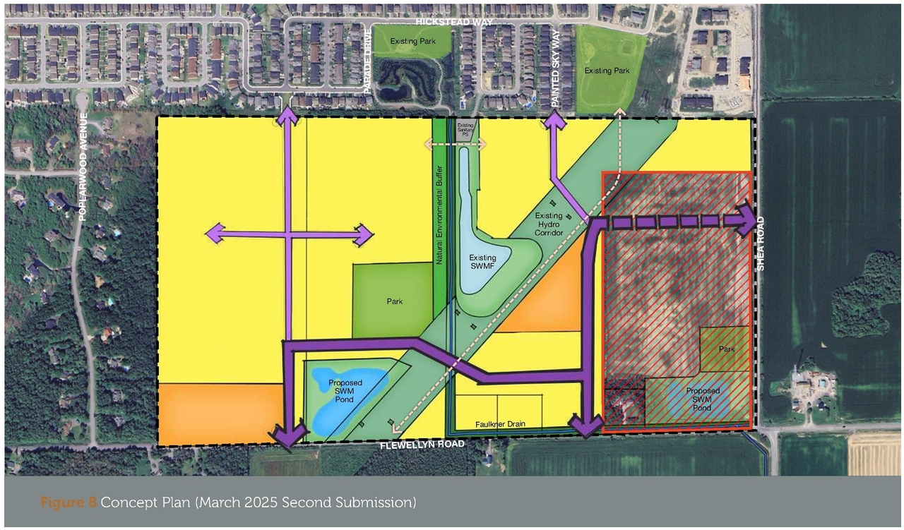 Construction site plan for project from page 12 of the file '2025-11-12 - stittsville SouthUrban Design Brief - D07-16-24-0020'