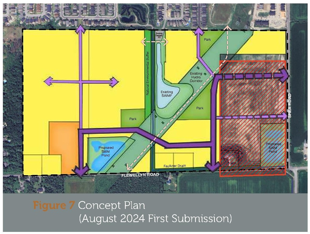 Construction site plan for project from page 12 of the file '2025-11-12 - stittsville SouthUrban Design Brief - D07-16-24-0020'