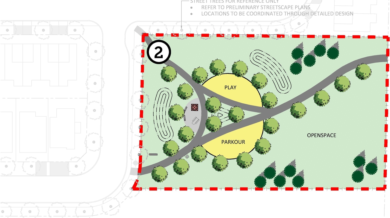Construction site plan for project from page 48 of the file '2025-11-12 - stittsville SouthUrban Design Brief - D07-16-24-0020'