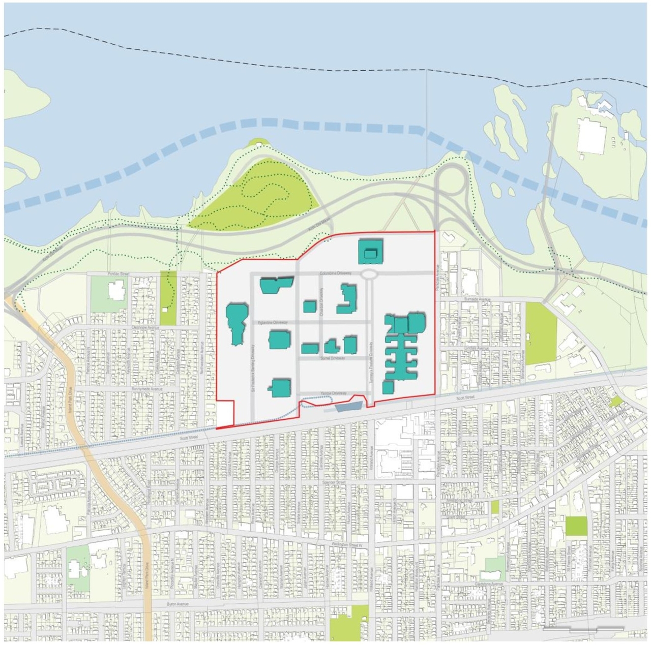 Construction site plan for project from page 10 of the file '2025-09-26 - Urban Design Review Panel - D07-16-24-0022'