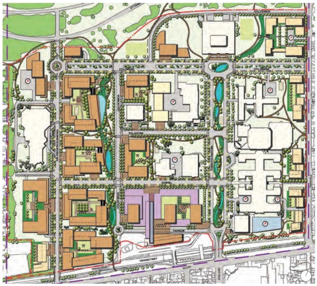 Construction site plan for project from page 16 of the file '2025-09-26 - Urban Design Review Panel - D07-16-24-0022'