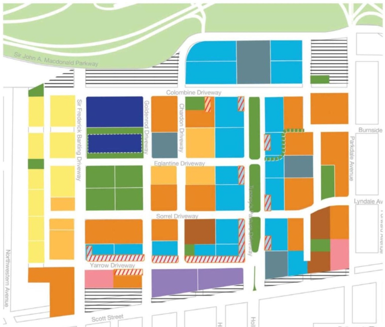 Construction site plan for project from page 16 of the file '2025-09-26 - Urban Design Review Panel - D07-16-24-0022'