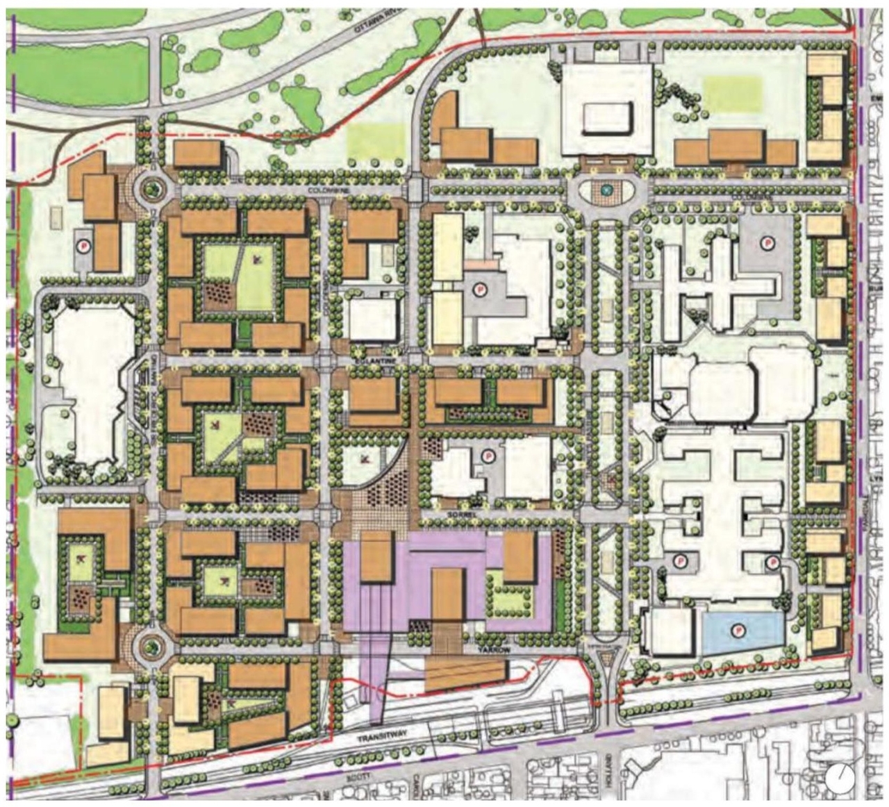 Construction site plan for project from page 16 of the file '2025-09-26 - Urban Design Review Panel - D07-16-24-0022'