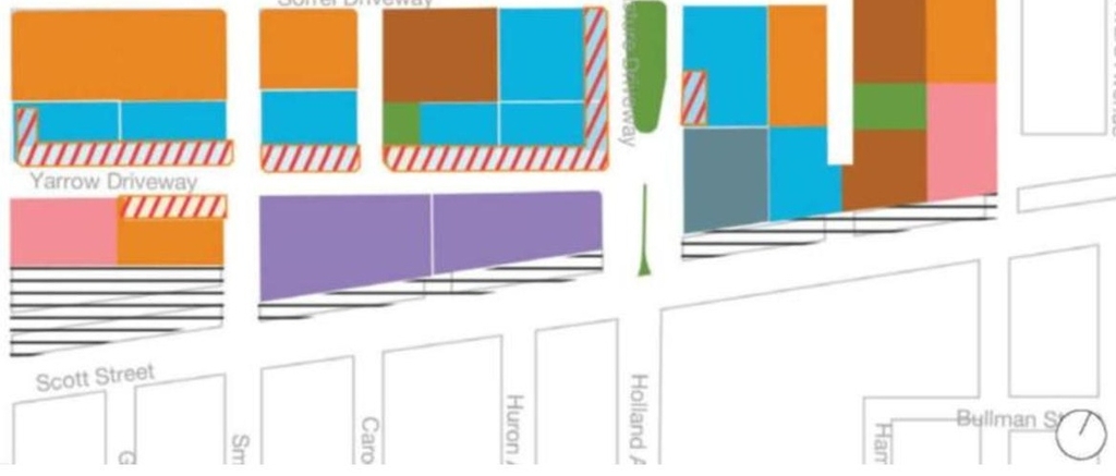 Construction site plan for project from page 16 of the file '2025-09-26 - Urban Design Review Panel - D07-16-24-0022'
