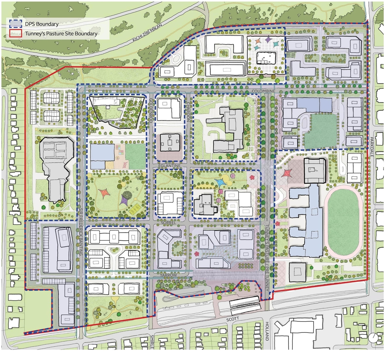 Construction site plan for project from page 18 of the file '2025-09-26 - Urban Design Review Panel - D07-16-24-0022'