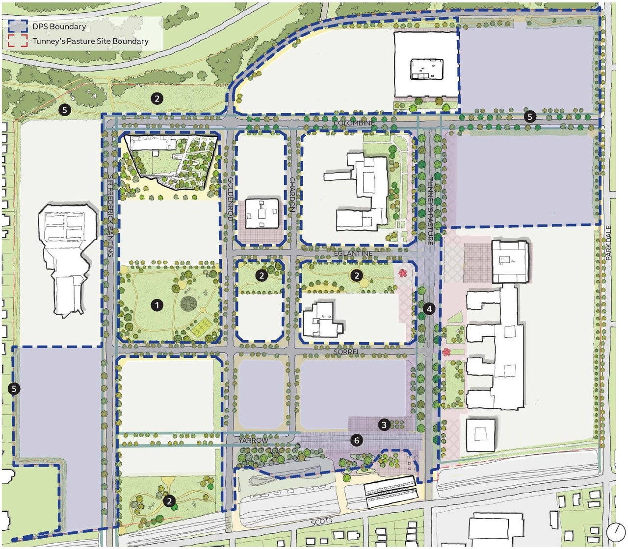 Construction site plan for project from page 19 of the file '2025-09-26 - Urban Design Review Panel - D07-16-24-0022'