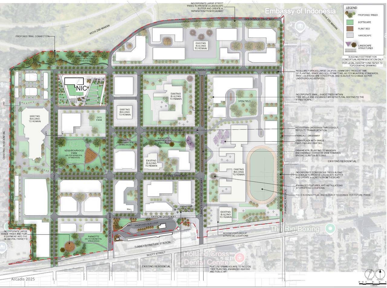 Construction site plan for project from page 20 of the file '2025-09-26 - Urban Design Review Panel - D07-16-24-0022'