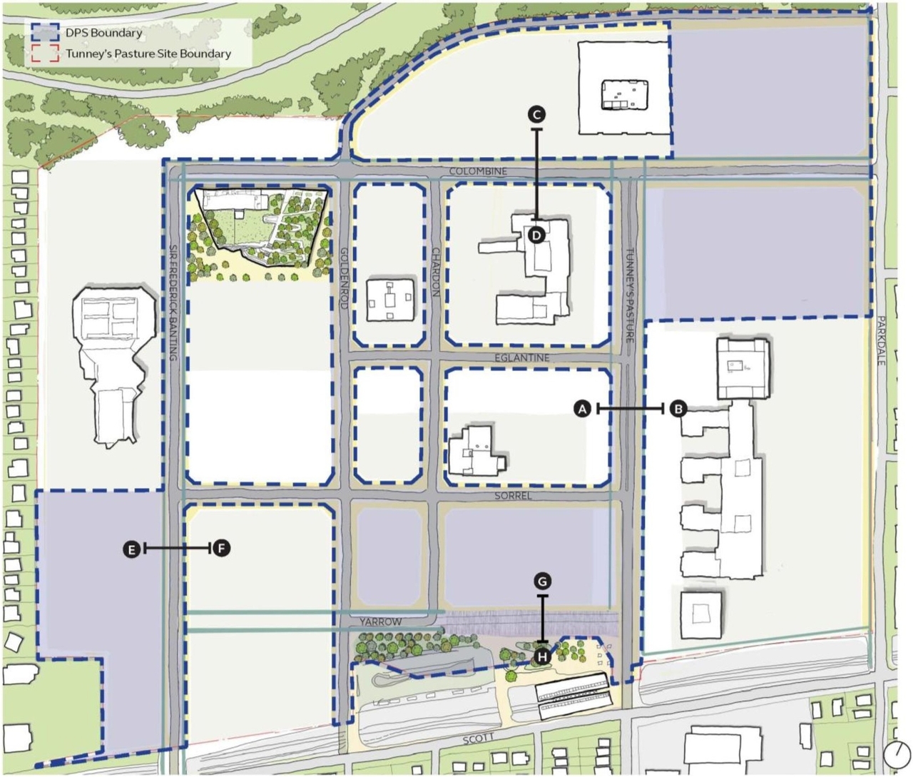 Construction site plan for project from page 24 of the file '2025-09-26 - Urban Design Review Panel - D07-16-24-0022'