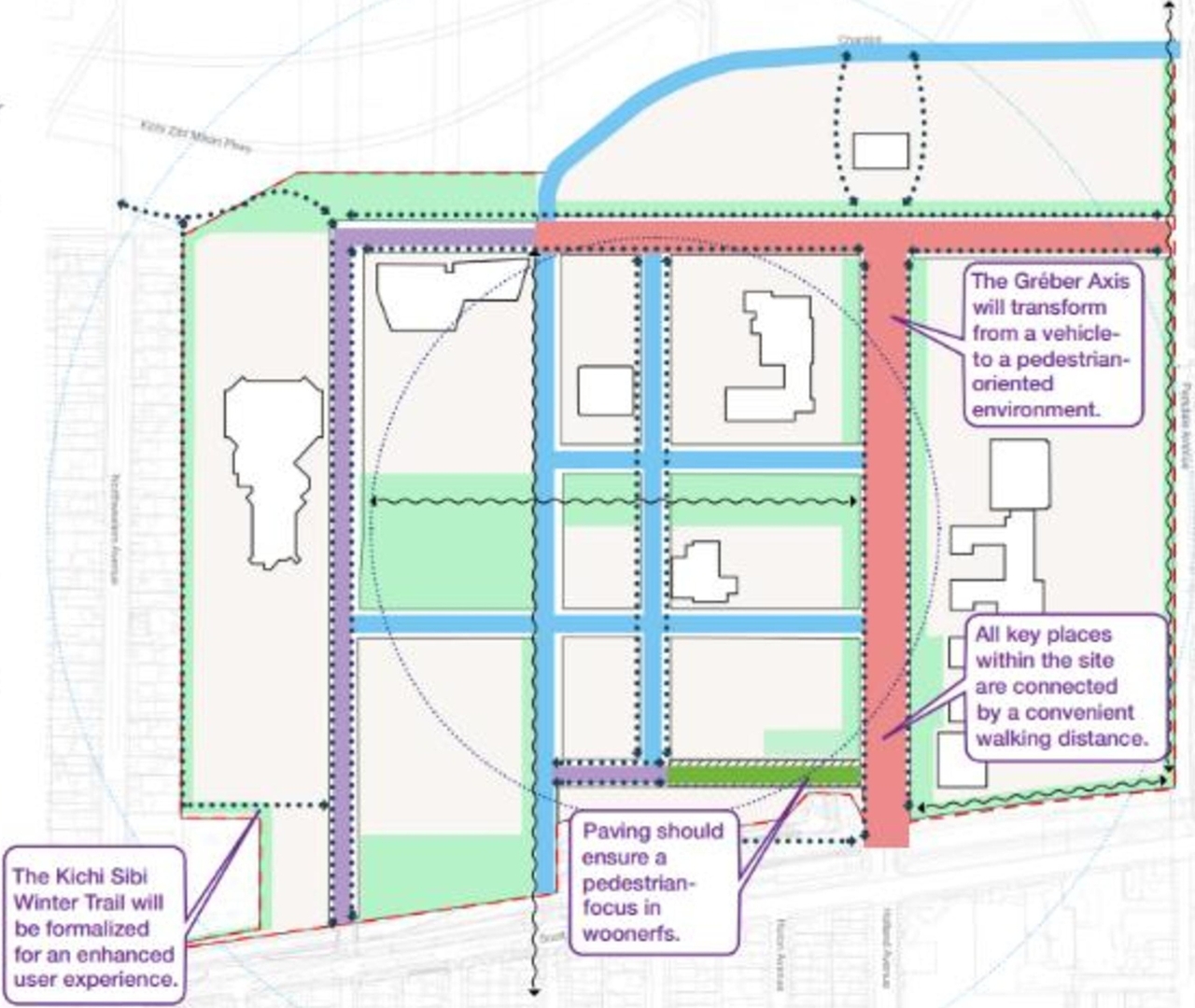 Construction site plan for project from page 25 of the file '2025-09-26 - Urban Design Review Panel - D07-16-24-0022'