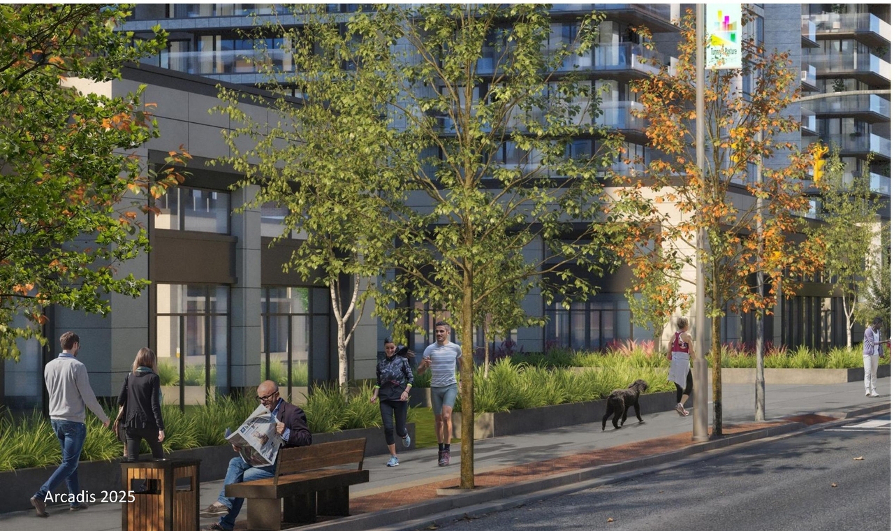 Rendering of building from page 27 of the file '2025-09-26 - Urban Design Review Panel - D07-16-24-0022'