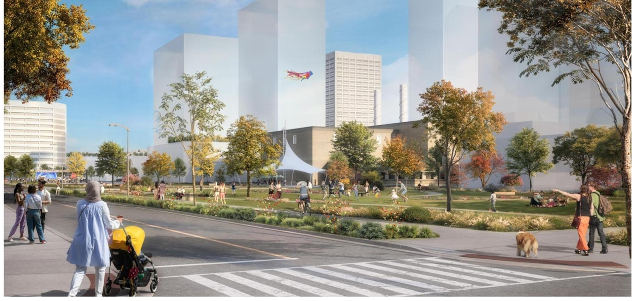 Rendering of building from page 28 of the file '2025-09-26 - Urban Design Review Panel - D07-16-24-0022'