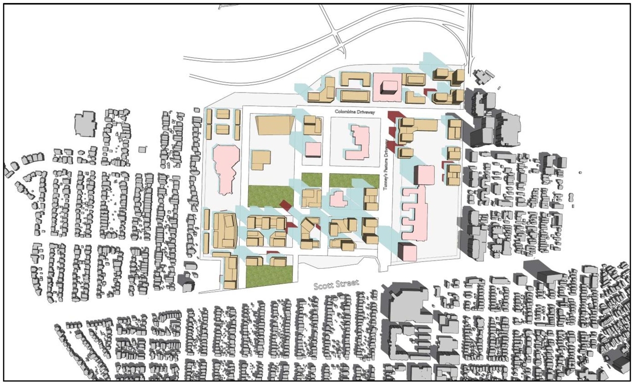 Construction site plan for project from page 34 of the file '2025-09-26 - Urban Design Review Panel - D07-16-24-0022'