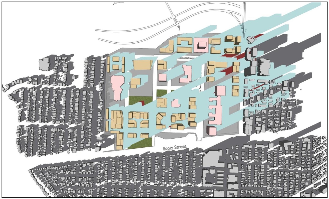 Construction site plan for project from page 36 of the file '2025-09-26 - Urban Design Review Panel - D07-16-24-0022'