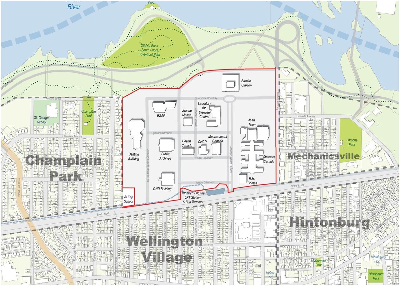 Construction site plan for project from page 18 of the file '2024-12-09 - Urban Design Brief - D07-16-24-0022'