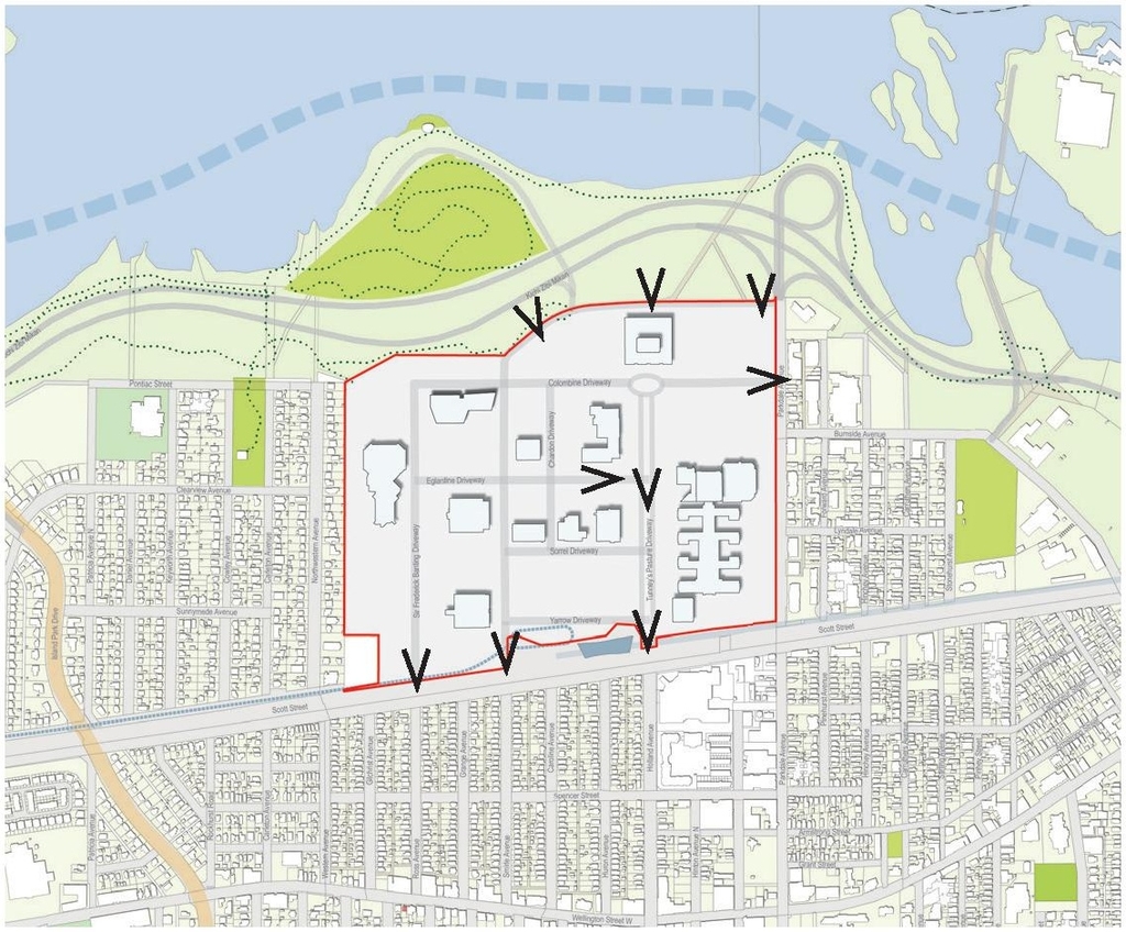 Construction site plan for project from page 20 of the file '2024-12-09 - Urban Design Brief - D07-16-24-0022'