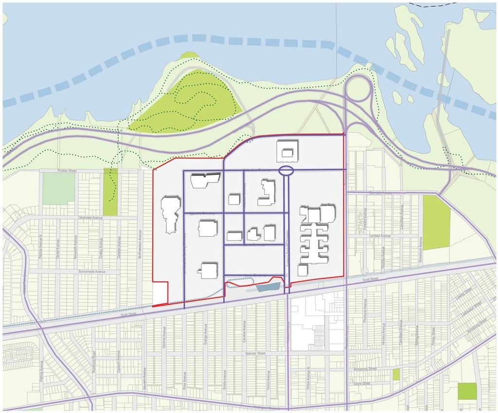 Construction site plan for project from page 21 of the file '2024-12-09 - Urban Design Brief - D07-16-24-0022'