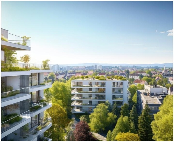 Rendering of building from page 25 of the file '2024-12-09 - Urban Design Brief - D07-16-24-0022'