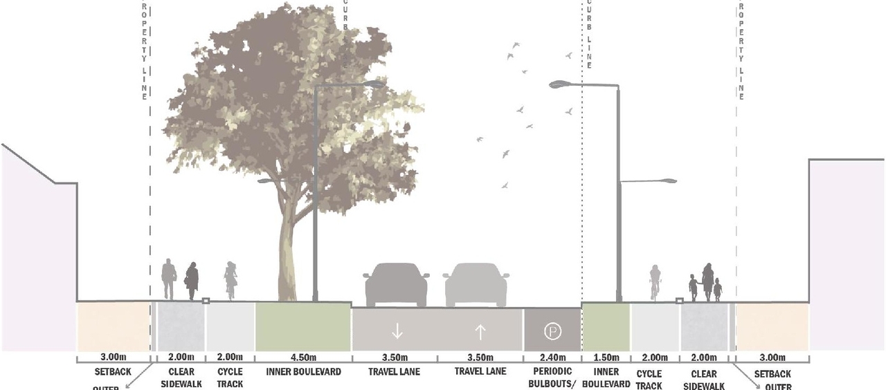 Construction site plan for project from page 38 of the file '2024-12-09 - Urban Design Brief - D07-16-24-0022'