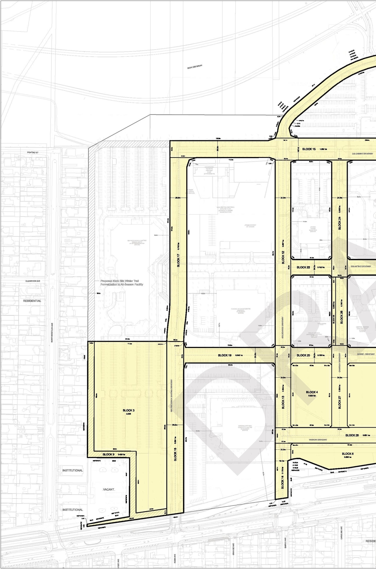 Construction site plan for project from page 48 of the file '2024-12-09 - Urban Design Brief - D07-16-24-0022'