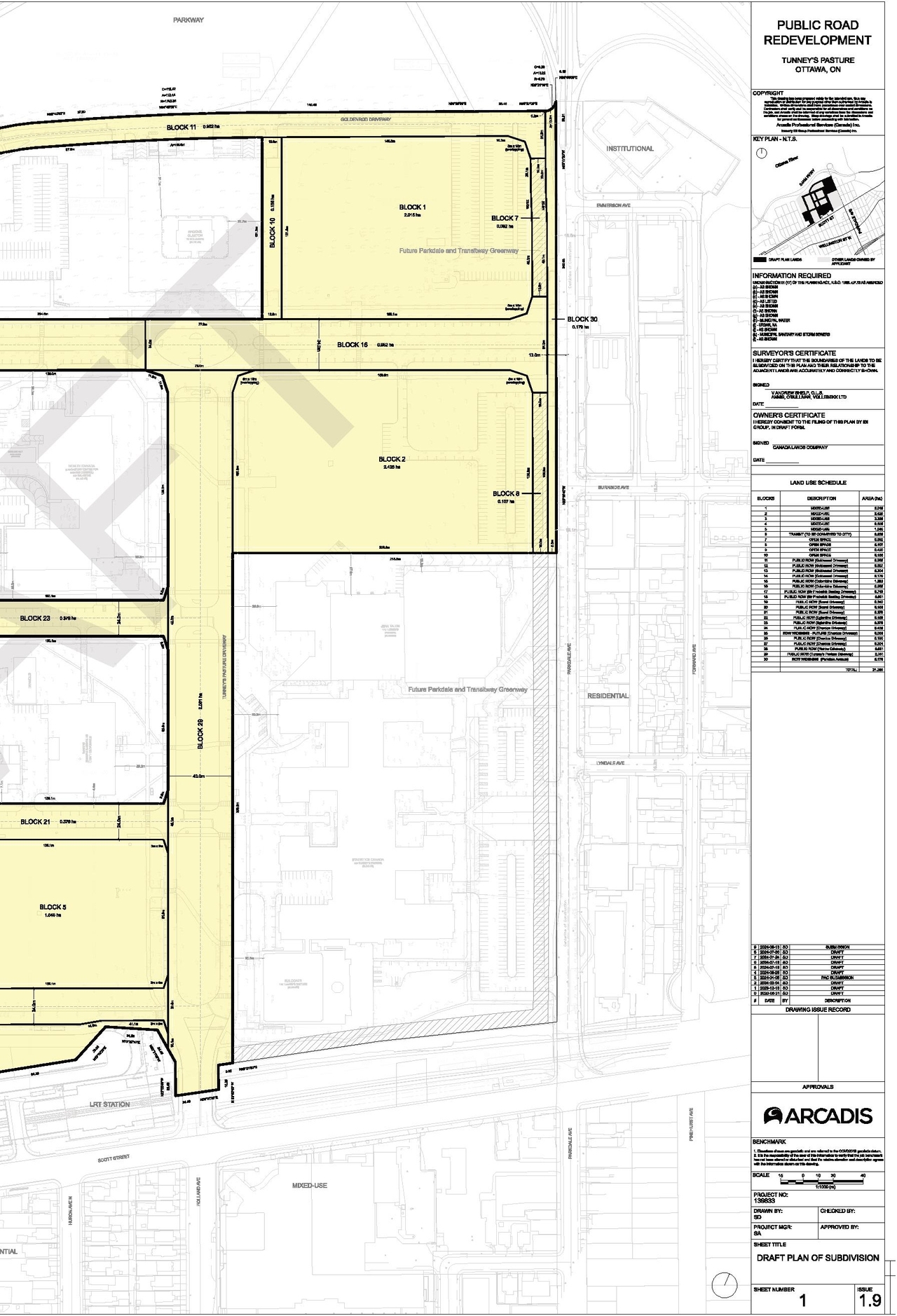 Construction site plan for project from page 49 of the file '2024-12-09 - Urban Design Brief - D07-16-24-0022'