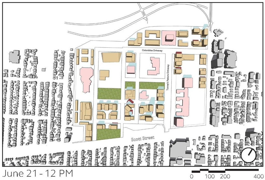 Construction site plan for project from page 50 of the file '2024-12-09 - Urban Design Brief - D07-16-24-0022'