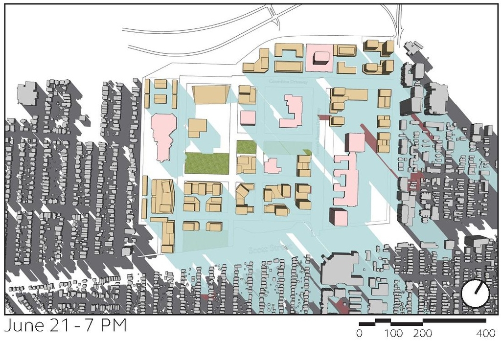 Construction site plan for project from page 51 of the file '2024-12-09 - Urban Design Brief - D07-16-24-0022'