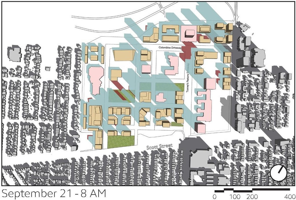 Construction site plan for project from page 52 of the file '2024-12-09 - Urban Design Brief - D07-16-24-0022'