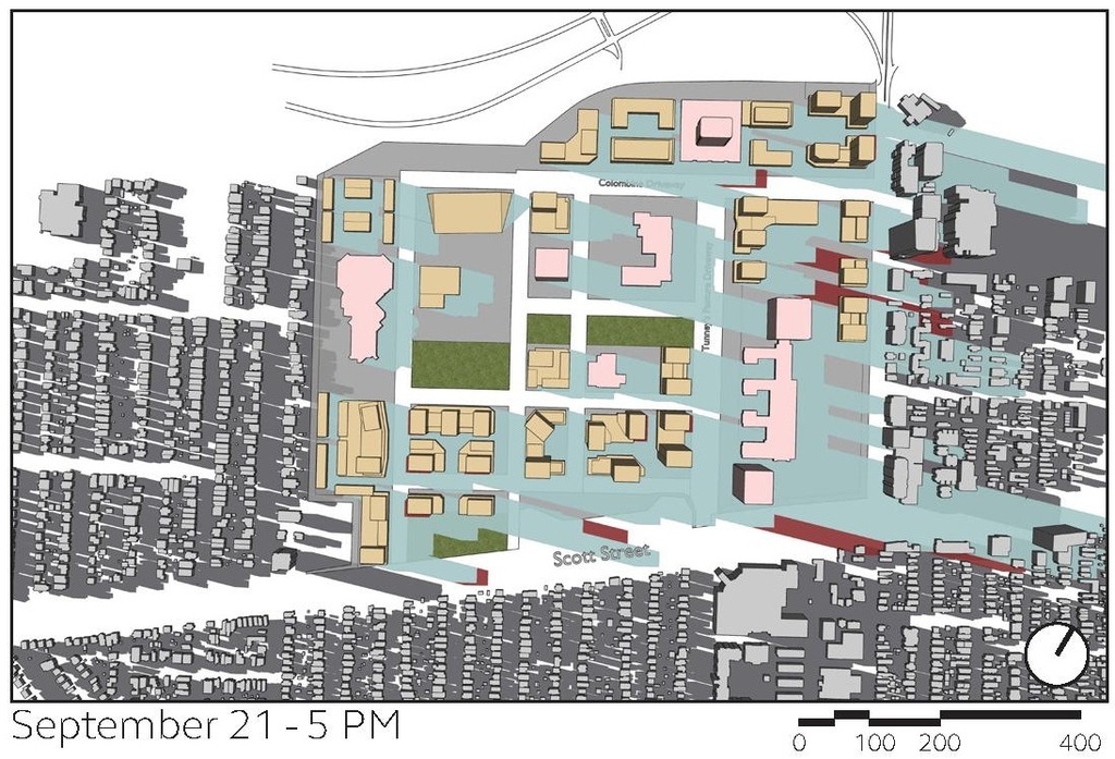 Construction site plan for project from page 53 of the file '2024-12-09 - Urban Design Brief - D07-16-24-0022'
