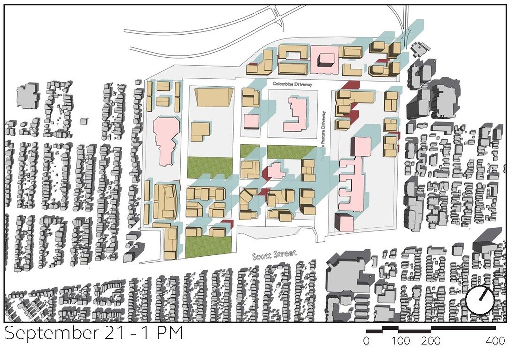 Construction site plan for project from page 53 of the file '2024-12-09 - Urban Design Brief - D07-16-24-0022'