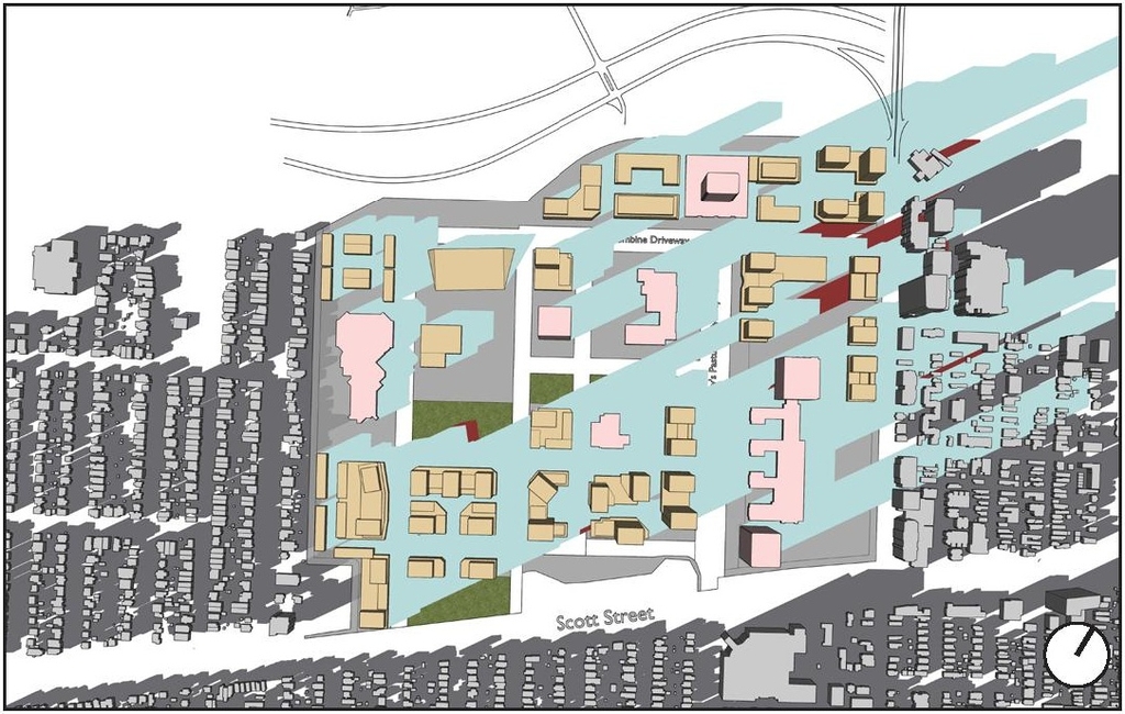 Construction site plan for project from page 55 of the file '2024-12-09 - Urban Design Brief - D07-16-24-0022'