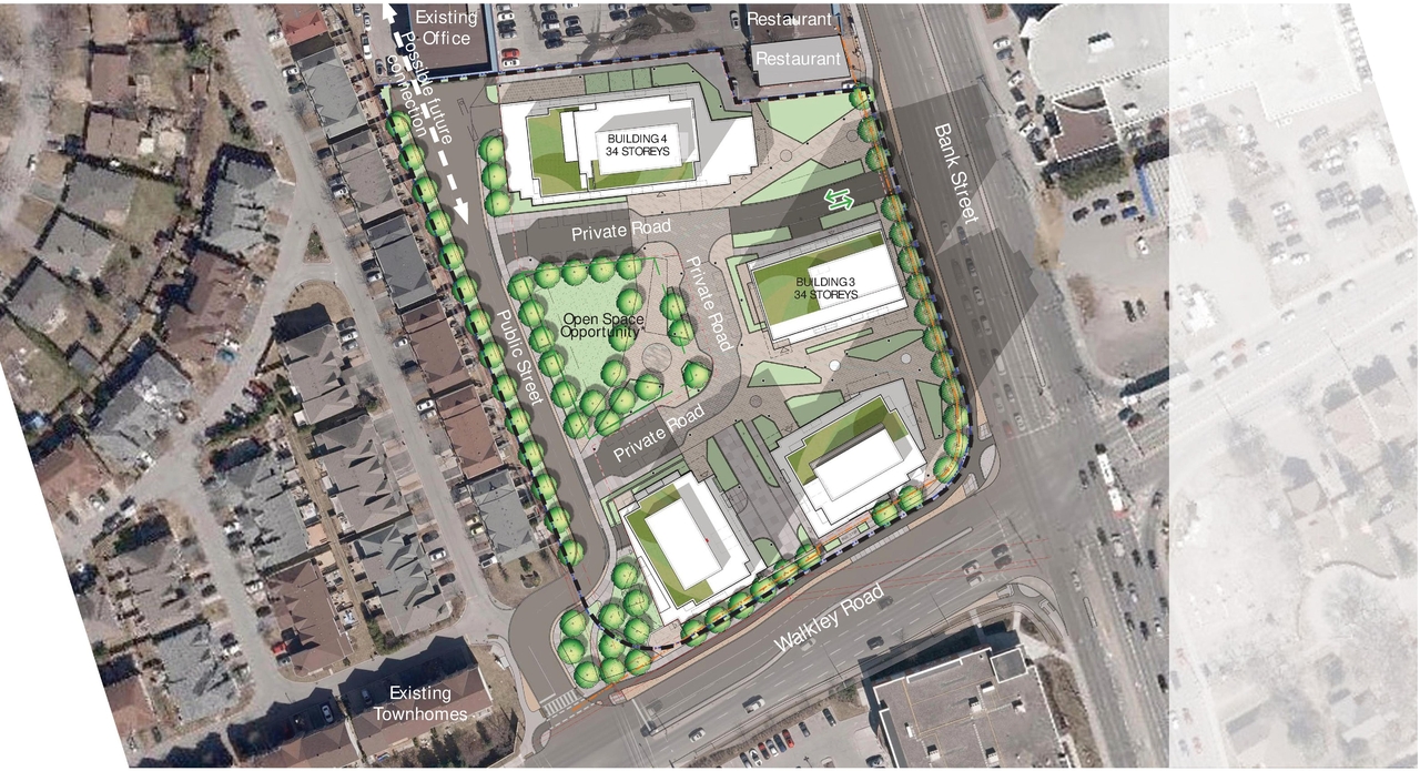 Construction site plan for project from page 22 of the file '2025-03-18 - Urban Design Brief - D07-16-24-0025'