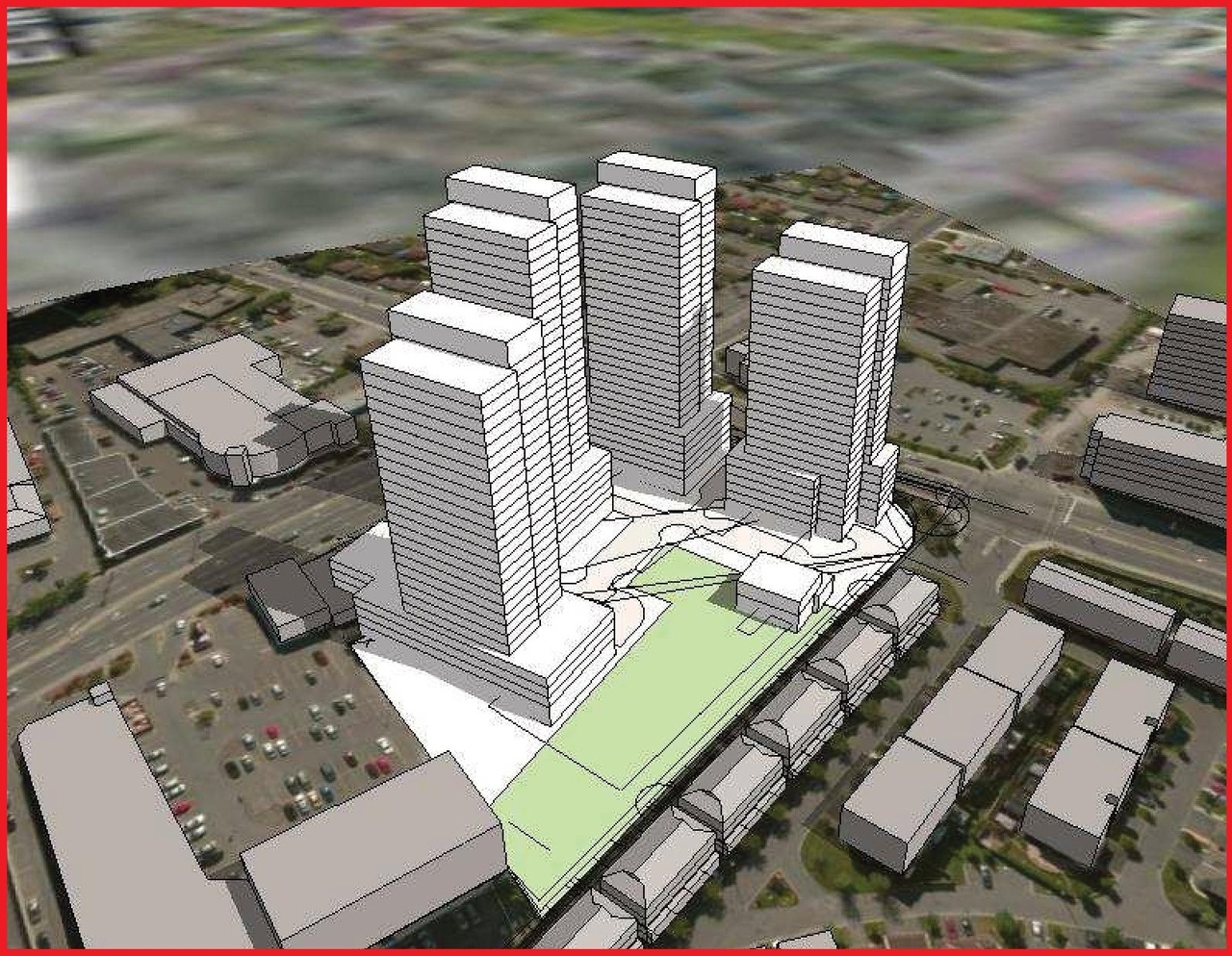Rendering of building from page 26 of the file '2025-03-18 - Urban Design Brief - D07-16-24-0025'