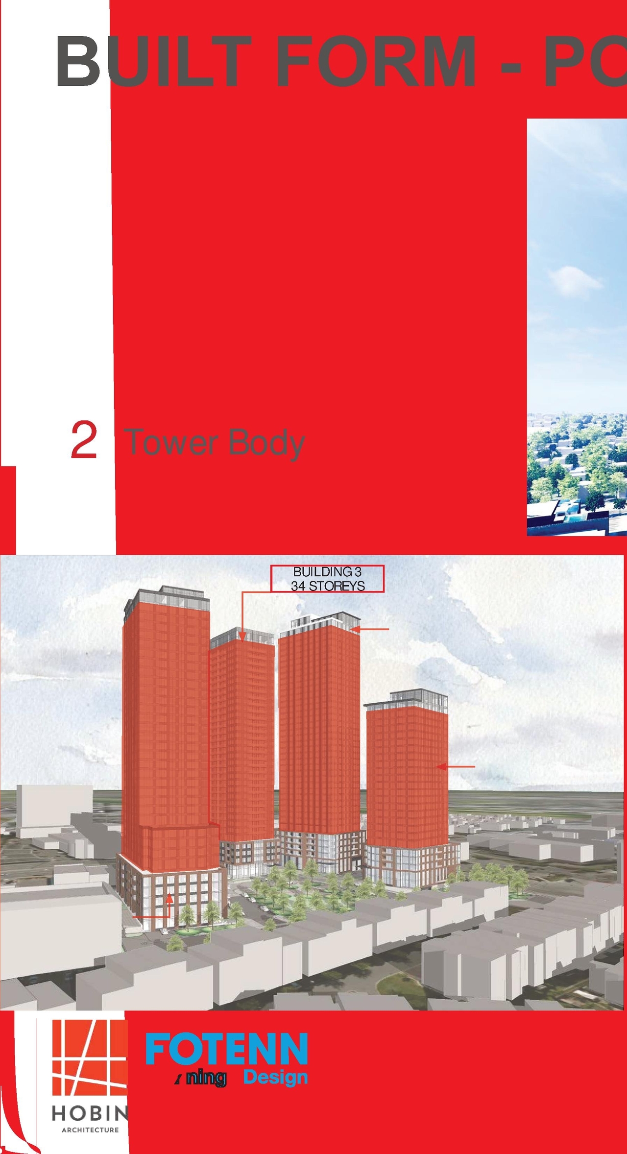 Rendering of building from page 30 of the file '2025-03-18 - Urban Design Brief - D07-16-24-0025'