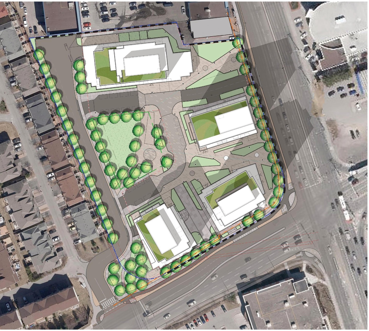 Construction site plan for project from page 5 of the file '2025-04-04 - Revised Design Brief - D07-16-24-0025'