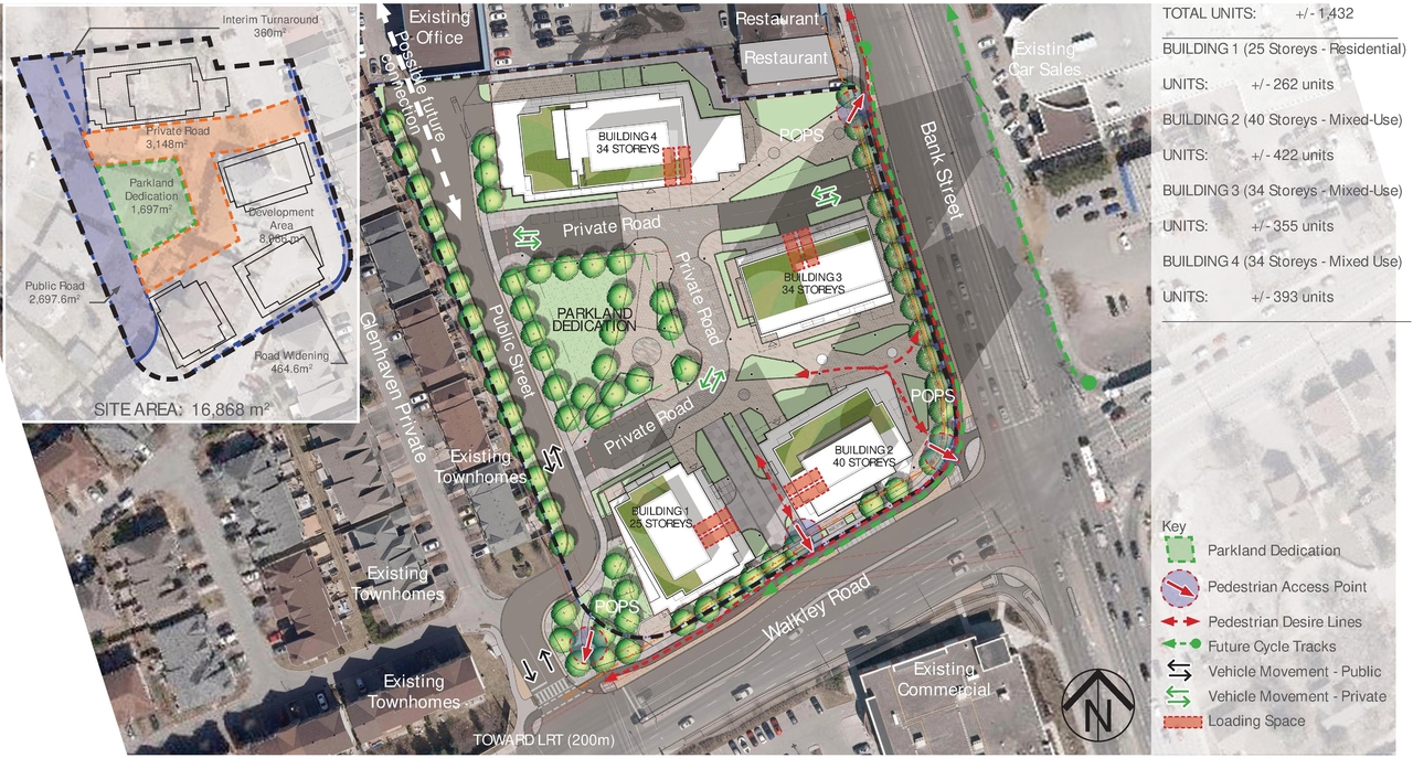 Construction site plan for project from page 22 of the file '2025-04-04 - Revised Design Brief - D07-16-24-0025'