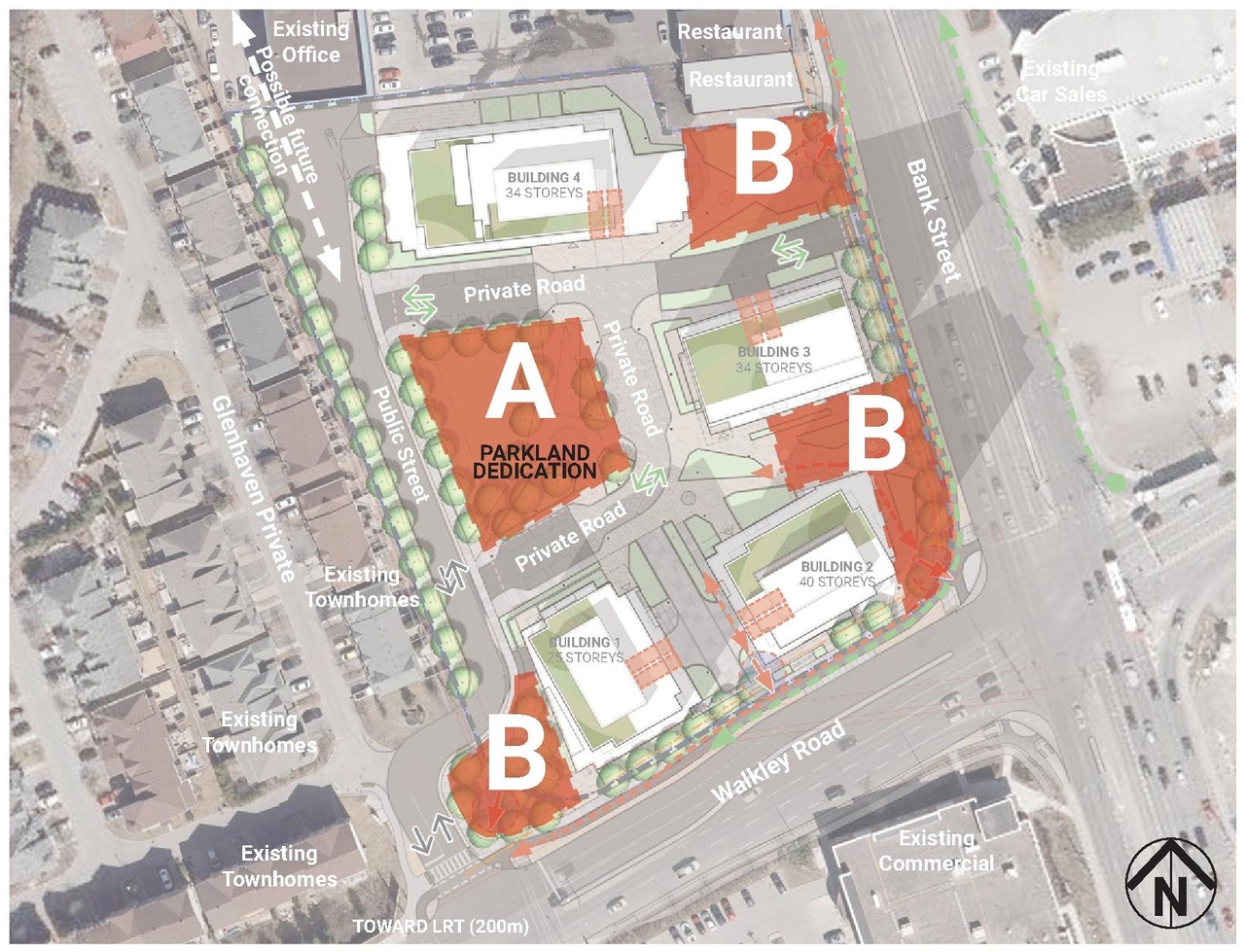 Construction site plan for project from page 32 of the file '2025-04-04 - Revised Design Brief - D07-16-24-0025'