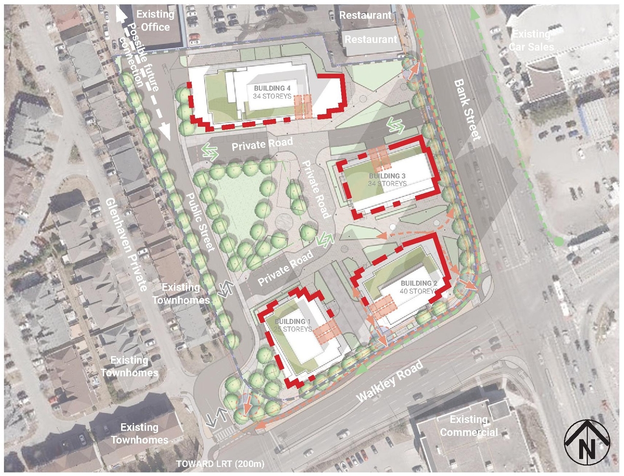Construction site plan for project from page 33 of the file '2025-04-04 - Revised Design Brief - D07-16-24-0025'