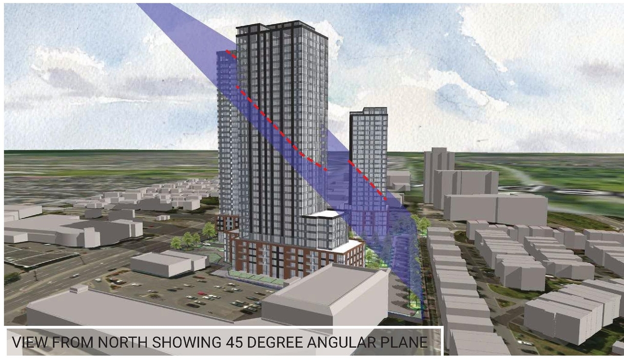 Rendering of building from page 36 of the file '2025-04-04 - Revised Design Brief - D07-16-24-0025'