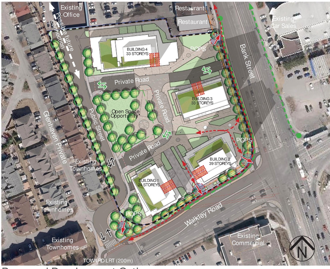Construction site plan for project from page 22 of the file '2024-10-15 - Urban Design Brief - D07-16-24-0025'