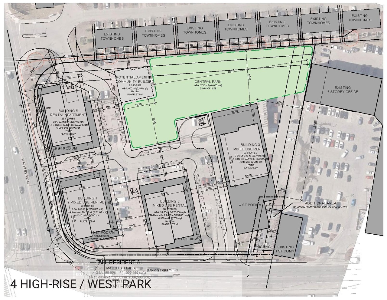 Construction site plan for project from page 30 of the file '2025-04-04 - Urban Design Review Panel Report - D07-16-24-0025'