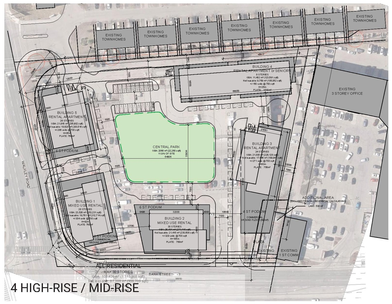 Construction site plan for project from page 30 of the file '2025-04-04 - Urban Design Review Panel Report - D07-16-24-0025'