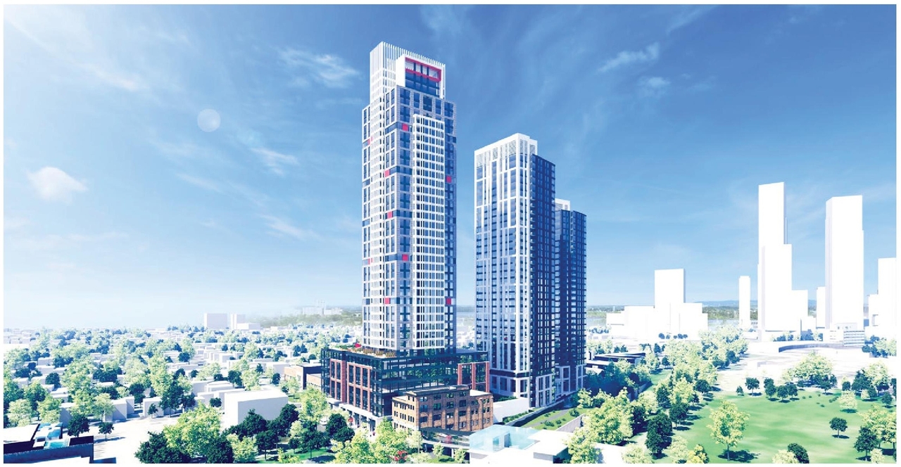 Rendering of building from page 33 of the file '2025-04-04 - Urban Design Review Panel Report - D07-16-24-0025'