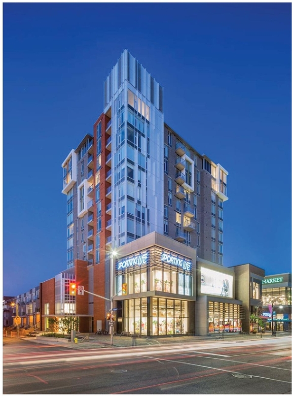 Rendering of building from page 34 of the file '2025-04-04 - Urban Design Review Panel Report - D07-16-24-0025'