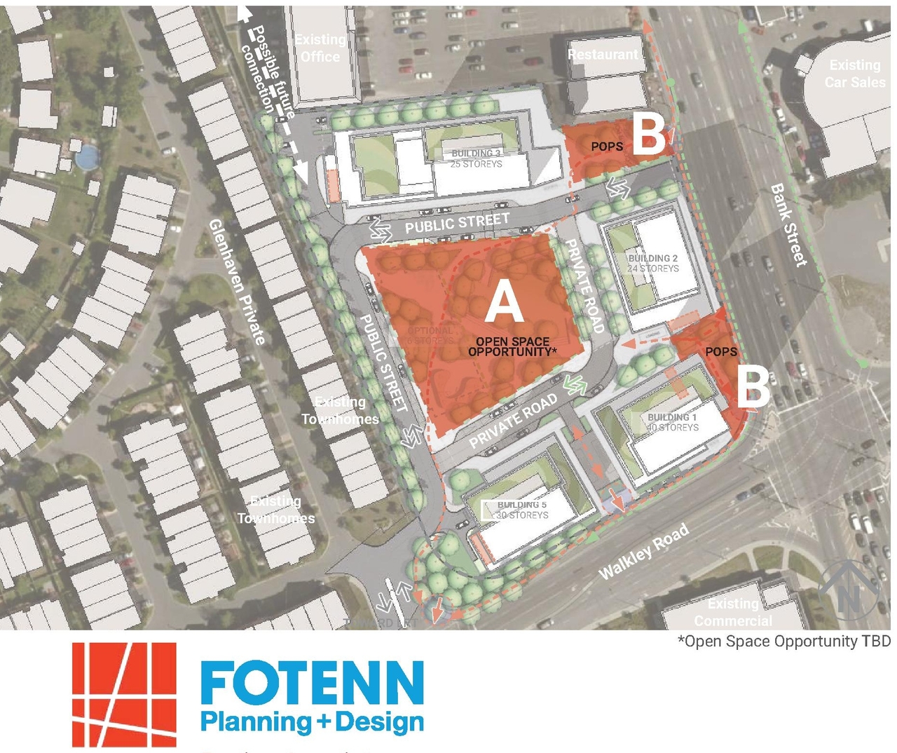 Construction site plan for project from page 35 of the file '2025-04-04 - Urban Design Review Panel Report - D07-16-24-0025'