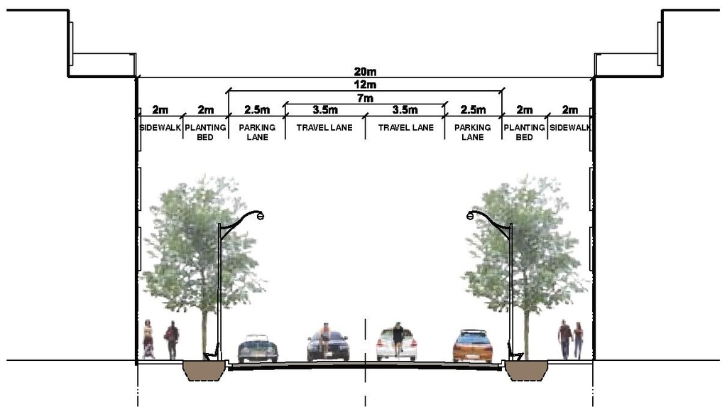 Construction site plan for project from page 37 of the file '2025-04-04 - Urban Design Review Panel Report - D07-16-24-0025'