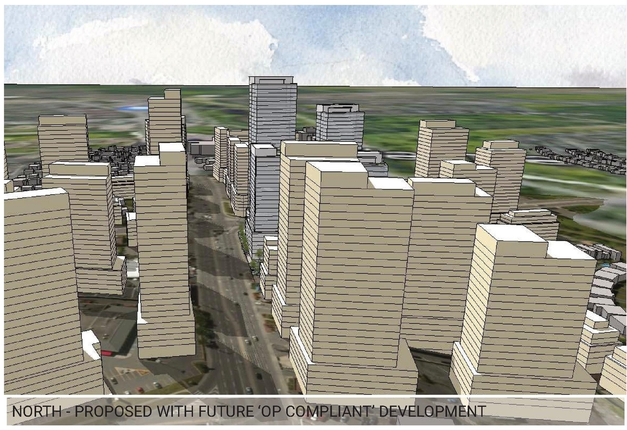 Rendering of building from page 41 of the file '2025-04-04 - Urban Design Review Panel Report - D07-16-24-0025'