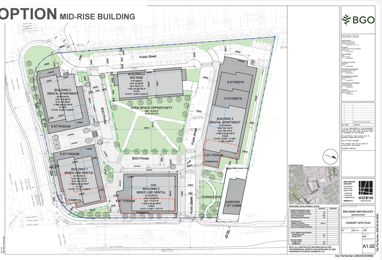 Construction site plan for project from page 49 of the file '2025-04-04 - Urban Design Review Panel Report - D07-16-24-0025'