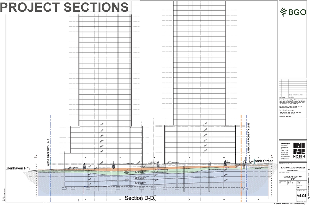 Construction site plan for project from page 53 of the file '2025-04-04 - Urban Design Review Panel Report - D07-16-24-0025'