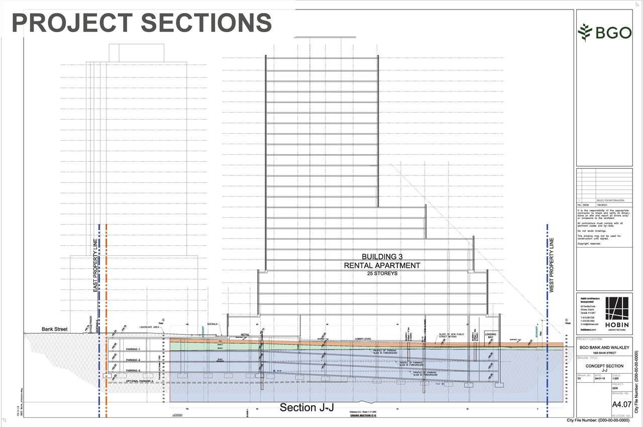 Construction site plan for project from page 55 of the file '2025-04-04 - Urban Design Review Panel Report - D07-16-24-0025'