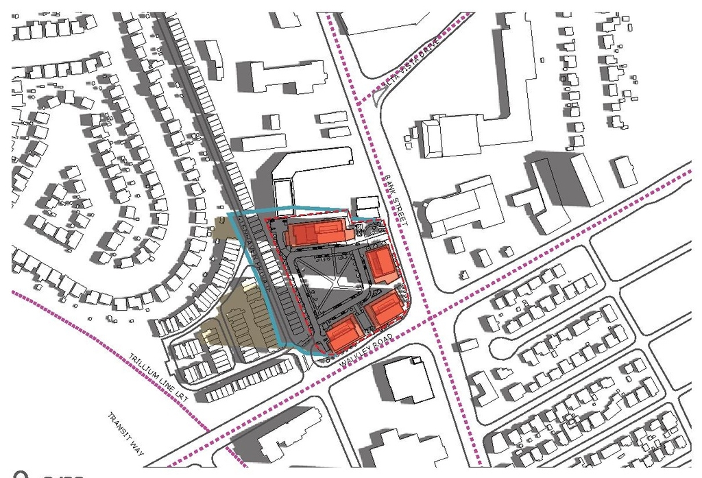 Construction site plan for project from page 57 of the file '2025-04-04 - Urban Design Review Panel Report - D07-16-24-0025'